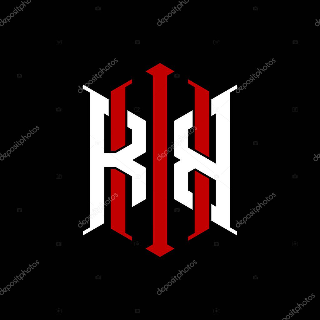 Logo initial monogram with geometric modern rectangle Elegant style design in isolated background, minimalist geometric shape style logo.