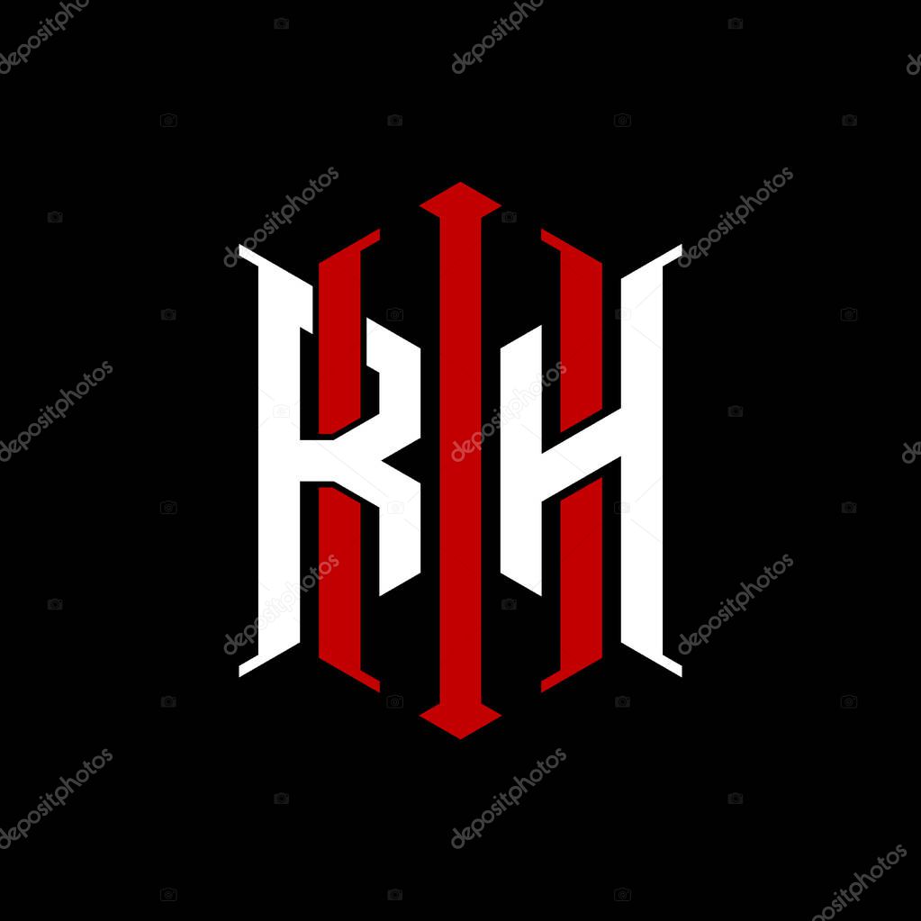 Logo initial monogram with geometric modern rectangle Elegant style design in isolated background, minimalist geometric shape style logo.