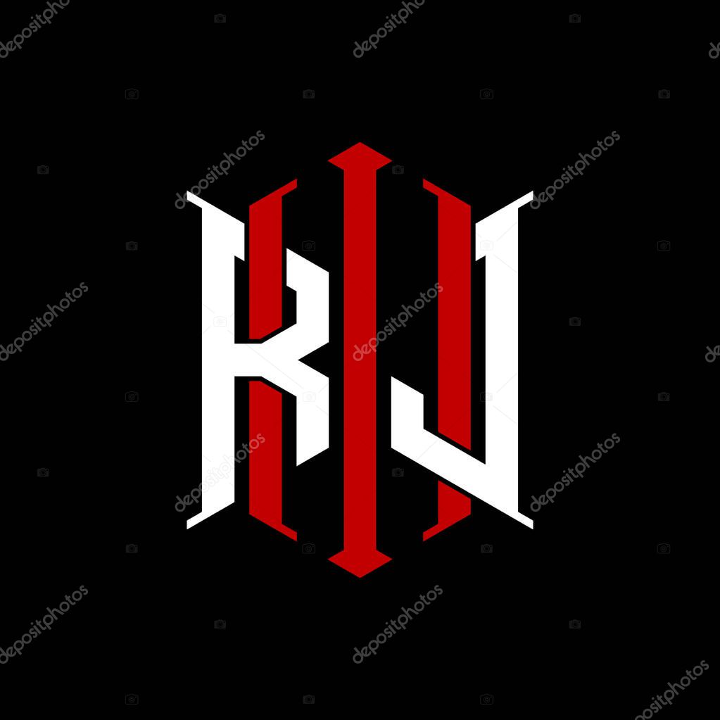 Logo initial monogram with geometric modern rectangle Elegant style design in isolated background, minimalist geometric shape style logo.