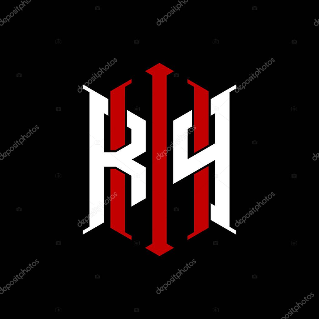 Logo initial monogram with geometric modern rectangle Elegant style design in isolated background, minimalist geometric shape style logo.