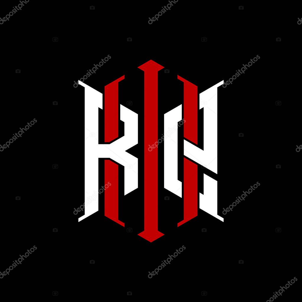 Logo initial monogram with geometric modern rectangle Elegant style design in isolated background, minimalist geometric shape style logo.