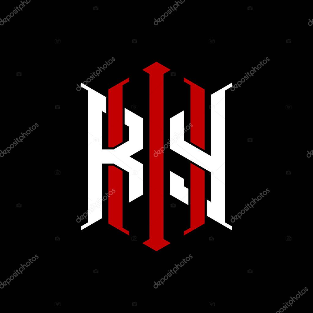 Logo initial monogram with geometric modern rectangle Elegant style design in isolated background, minimalist geometric shape style logo.