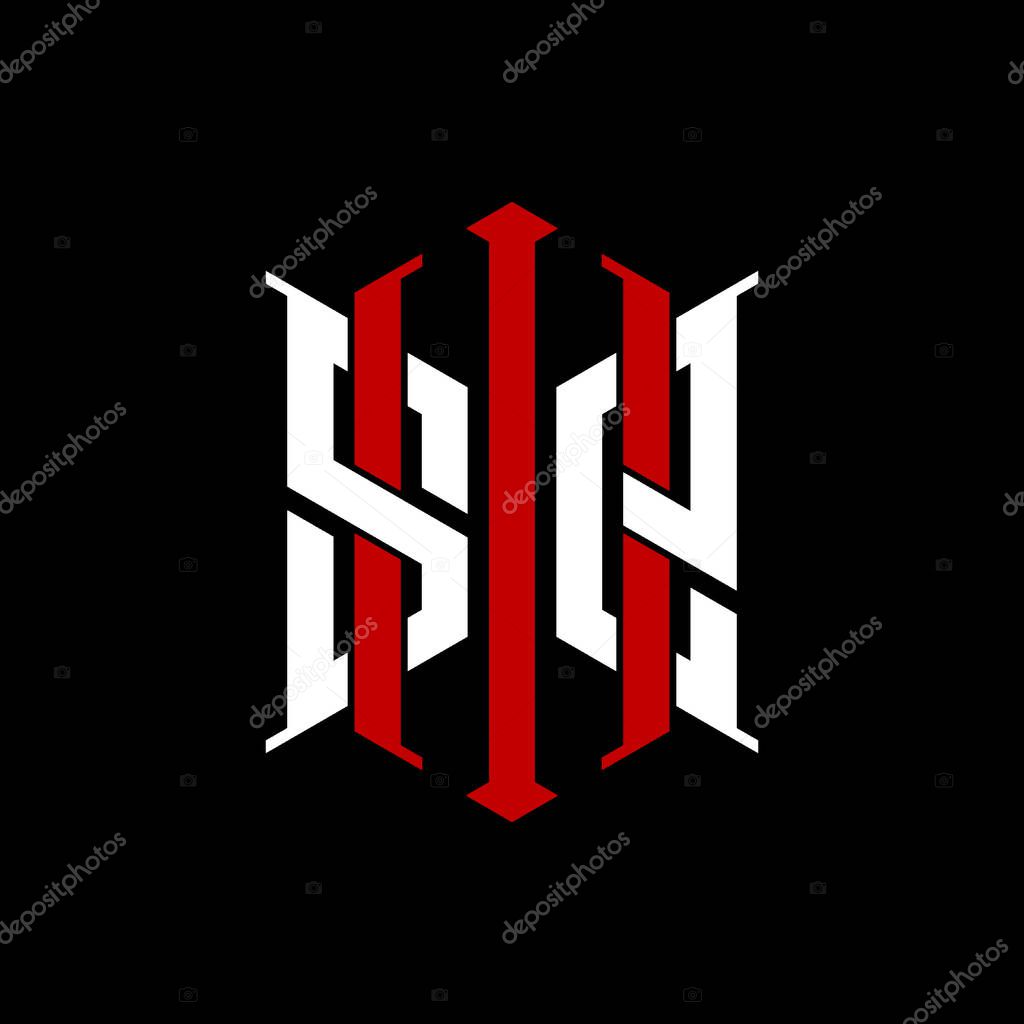 Logo initial monogram with geometric modern rectangle Elegant style design in isolated background, minimalist geometric shape style logo.