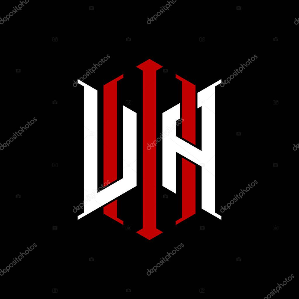 Logo initial monogram with geometric modern rectangle Elegant style design in isolated background, minimalist geometric shape style logo.