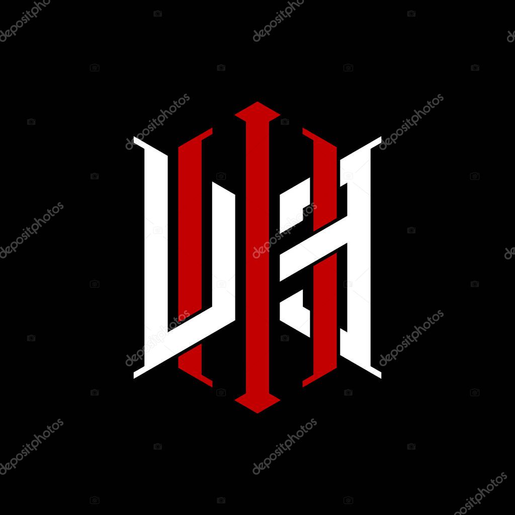 Logo initial monogram with geometric modern rectangle Elegant style design in isolated background, minimalist geometric shape style logo.