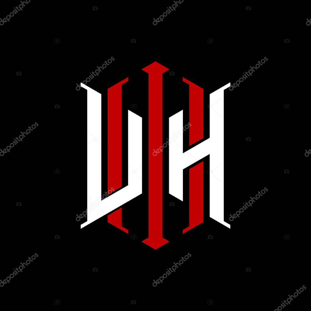 Logo initial monogram with geometric modern rectangle Elegant style design in isolated background, minimalist geometric shape style logo.