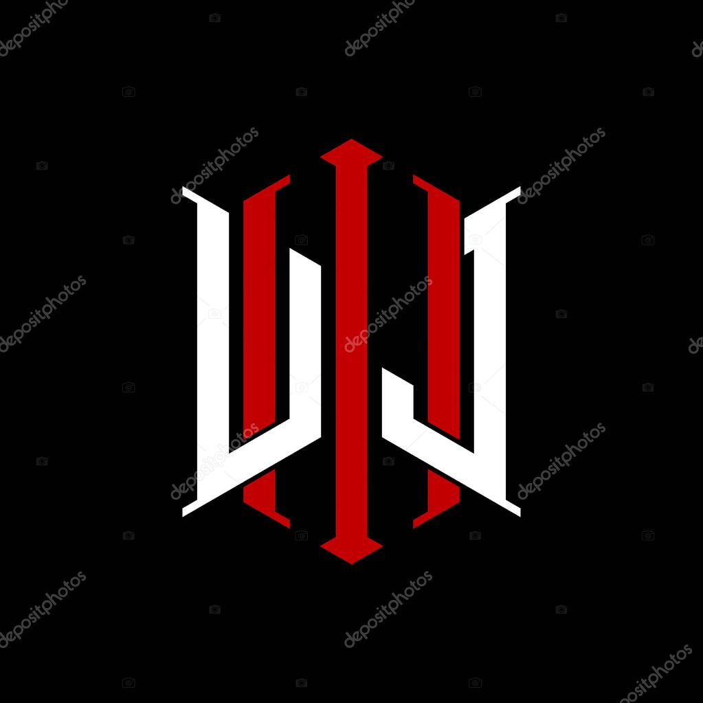Logo initial monogram with geometric modern rectangle Elegant style design in isolated background, minimalist geometric shape style logo.