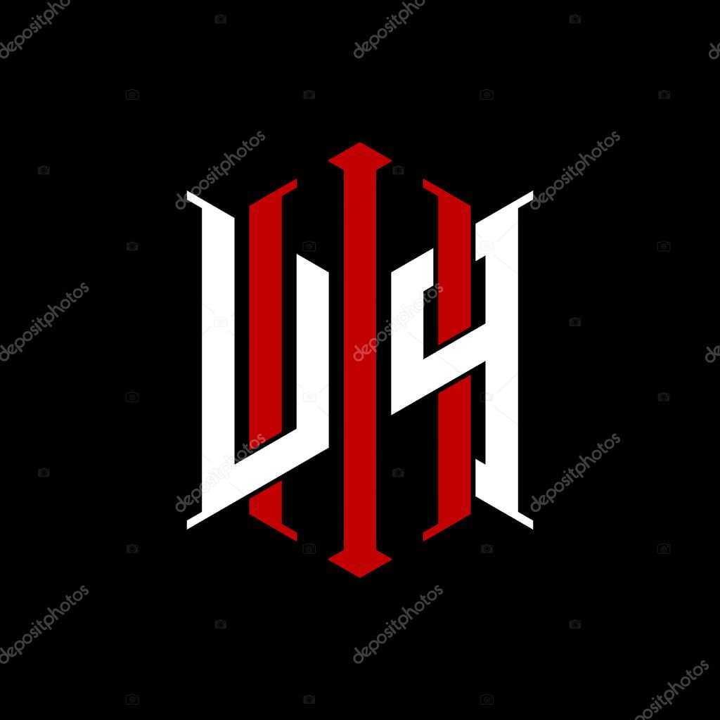 Logo initial monogram with geometric modern rectangle Elegant style design in isolated background, minimalist geometric shape style logo.
