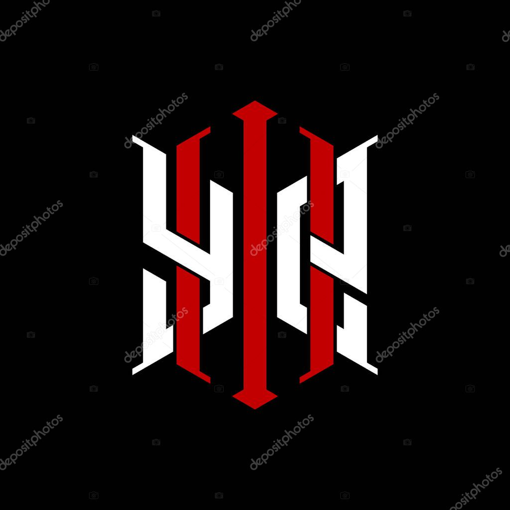 Logo initial monogram with geometric modern rectangle Elegant style design in isolated background, minimalist geometric shape style logo.