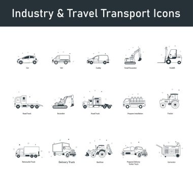 Endüstri & Taşıma Vektörü Simgesi Tasarım Ayarları.