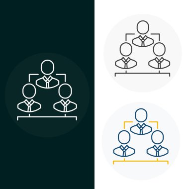 Hiyerarşi Vektörü İllüstrasyon Simgesi Tasarımı