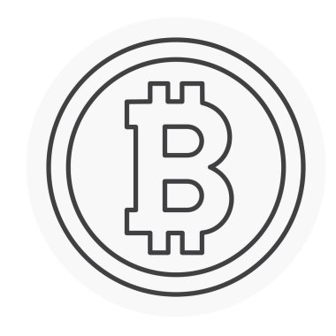 Bitcoin Vektör İllüstrasyon Simgesi Tasarımı