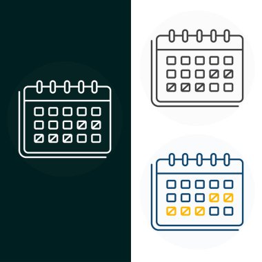 Takvim Günleri Vector İllüstrasyon Simgesi Tasarımı