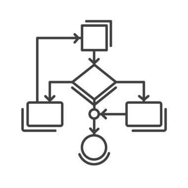 Algoritma Hesaplamalı Mantık Vektörü Simgesi Tasarımı