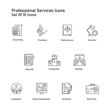 Profesyonel Hizmetler Vektör Simgesi Tasarımı