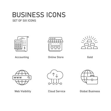 Mali Yönetim Vektörü Simgesi Paketi