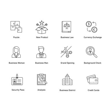 Mali İş Vektörü Simgesi Tasarım Koleksiyonu 