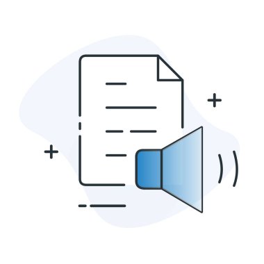 Konuşma Oluşturucu Sentez Vektörü Simgesi Tasarımı 'na Metin