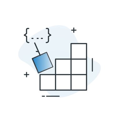Kod Derleme Vektörü Simgesi Tasarımı