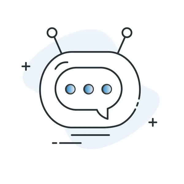 Design Ikon Asistenčního Vektoru Chatbot — Stockový vektor
