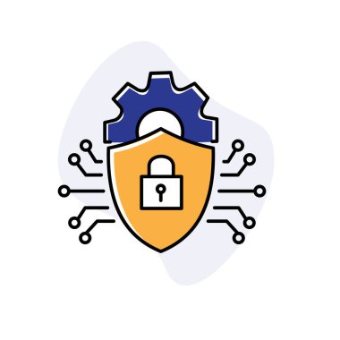 İzinsiz giriş algılama Siber Tehdit Tespit Vektör Simgesi Tasarımı