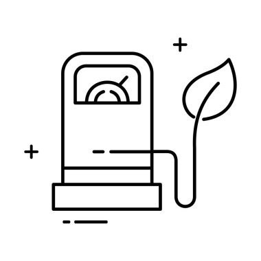 Eko Yakıt Simgesi Temiz enerji üretimi için sürdürülebilir ve yenilenebilir alternatifler keşfediyor