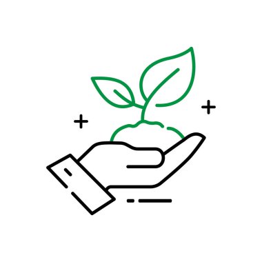 Ekoloji Vektörü İllüstrasyon Simgesi Tasarımı