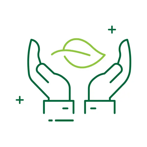Ikona Przyjazny Dla Środowiska Badanie Praktyk Produktów Promujących Zrównoważony Rozwój — Wektor stockowy