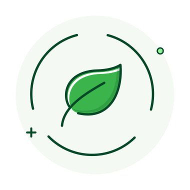 Ekolojik farkındalığı ve sürdürülebilir yaşamı vurgulayan Eko Simgesi minimalist temsili