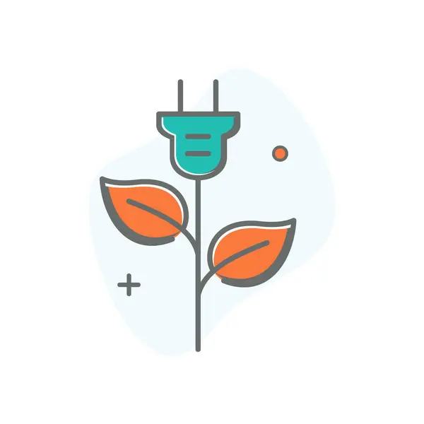 グリーン エネルギー ソース ベクター アイコン デザイン Icon — ストックベクタ