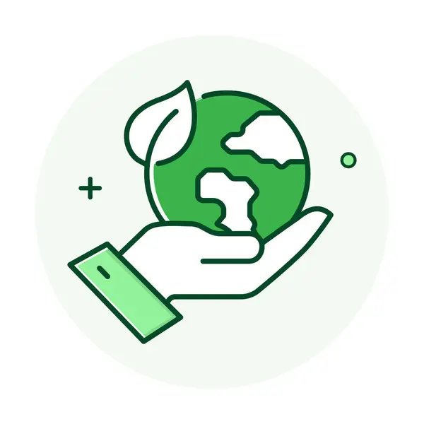 Planet Conservation Vector Icon Design — Stockvektor