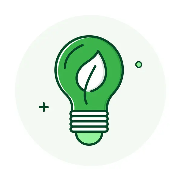 Zelené Myšlení Ikona Inovativní Koncept Ilustrující Ekologické Udržitelné Postupy — Stockový vektor