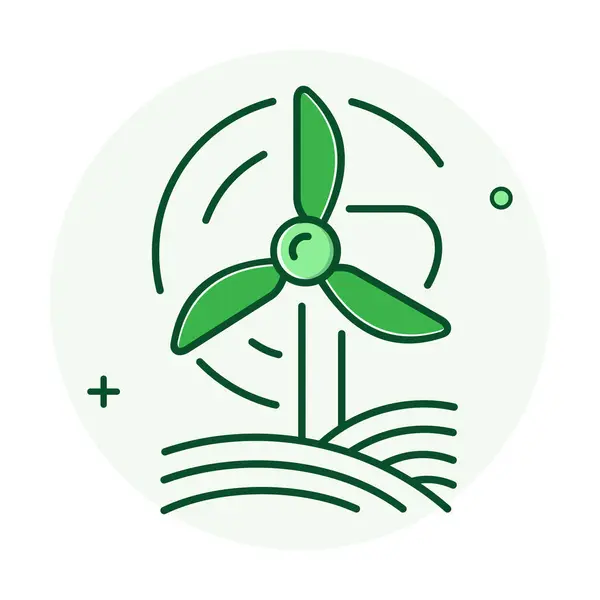 Ikona Czystej Energii Ilustrująca Innowacyjne Technologie Praktyki Zakresie Zrównoważonej Odnawialnej — Wektor stockowy