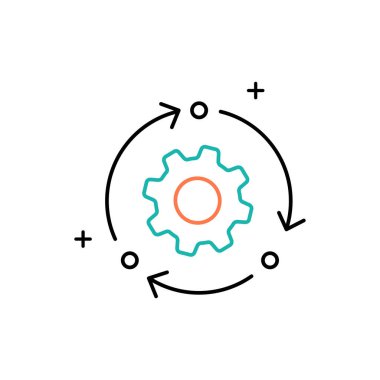 Öngörülebilir Bakım Vektörü Simgesi Tasarımı Veri analizi ve makine öğrenme algoritmaları ile donanım arızasını tahmin etmek, proaktif bakım olanağı sağlamak ve izin süresini en aza indirmek için 