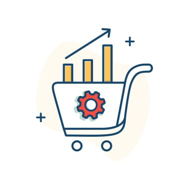 Kaynakları optimize etmek ve müşteri ihtiyaçlarını karşılamak için üretim, envanter ve tedarik zinciri yönetimi stratejisinin öngörülmesi ve gelecekteki pazar talebini öngören Öngörü ve Planlama Simgesi Tasarımı talep edin
