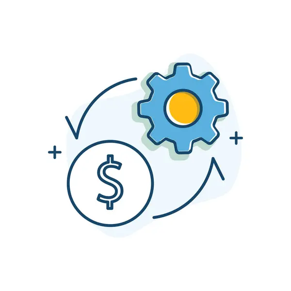 Financial Optimization Vector Icon Design Employing Strategic Financial Management Techniques — Διανυσματικό Αρχείο