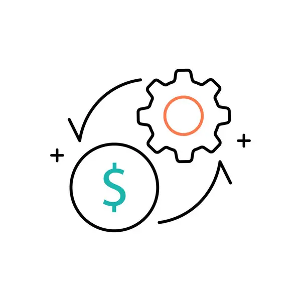 Financial Optimization Vector Icon Design Employing Strategic Financial Management Techniques — Διανυσματικό Αρχείο