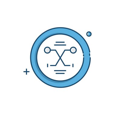 Bulanık Mantık Bulanık Sistemleri Vektör İllüstrasyon Simgesi Tasarımı