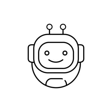 Robotik Teknoloji Vektörü İllüstrasyon Simgesi Tasarımı