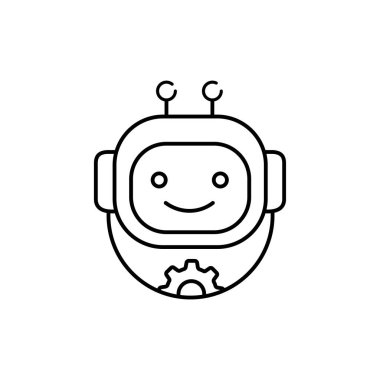 Robot Otomasyon Süreci Vektör İllüstrasyon Simgesi Tasarımı