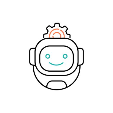 Robot Otomasyon Süreci Vektör İllüstrasyon Simgesi Tasarımı