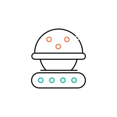 Robotik Teknoloji Vektör İllüstrasyon Simgesi Tasarımı