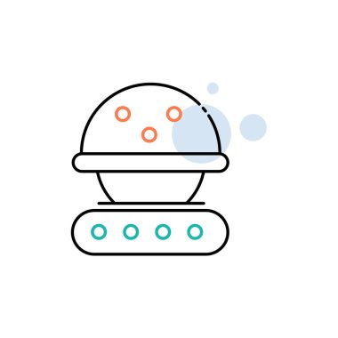 Robotik Teknoloji Vektör İllüstrasyon Simgesi Tasarımı