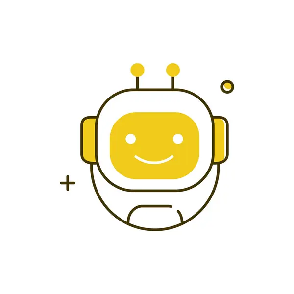 Robotik Teknoloji Vektörü İllüstrasyon Simgesi Tasarımı