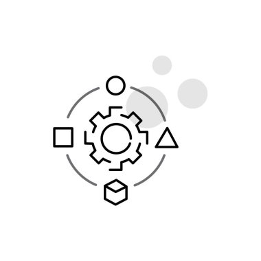 Material Synthesis Ters Vektör Simgesi Tasarımı