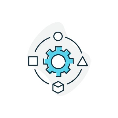 Material Synthesis Ters Vektör Simgesi Tasarımı