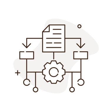 Makine Öğrenme, ML, Veri Madencilik Vektör İllüstrasyon Simgesi Tasarımı
