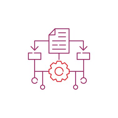 Makine Öğrenme, ML, Veri Madencilik Vektör İllüstrasyon Simgesi Tasarımı