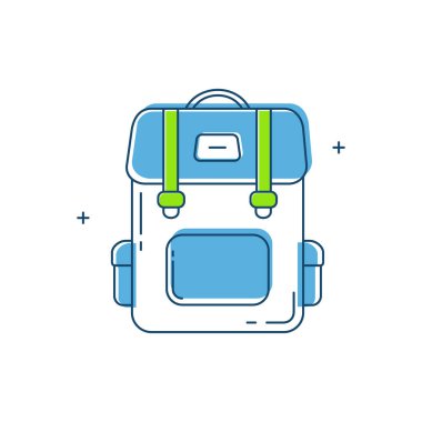 Backpack, Travel Bag, Hiking Backpack, Outdoor Gear, Adventure Travel, Camping Gear, Daypack, Trekking Bag, Bag Vector Icon Design clipart