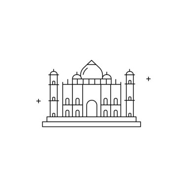 Taj Mahal Vektör Simgesi Tasarımı
